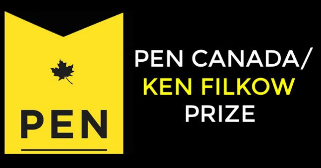 PEN Canada/Ken Filkow 2021 Prize open for nominations