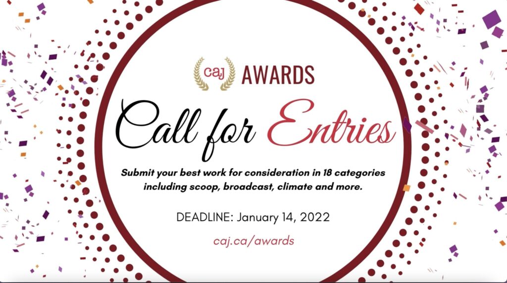Canadian Association of Journalists-Call for submissions to the