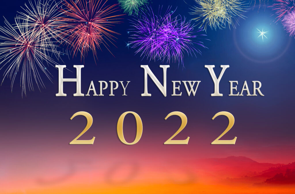 Happy New Year 2022 concept